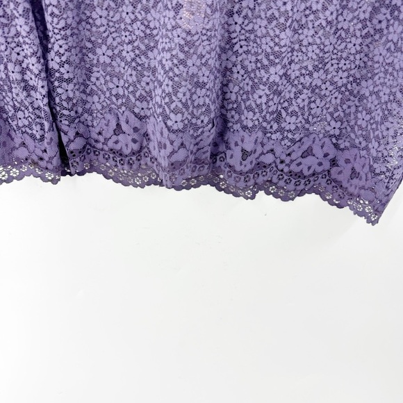 ✅ VICTORIA'S SECRET PURPLE LACE OPEN BACK TOP SIZE X-LARGE SEMI-SHEER - Picture 2 of 5